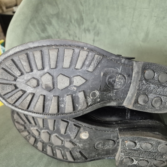 Studded Black Leather Ankle Boots - Picture 7 of 9